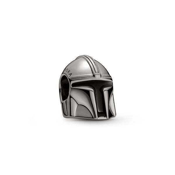 PANDORA 740019C01 Star WarsTM The MandalorianTM helmet ruthenium Charm Taylors Jewellers Alliston, ON