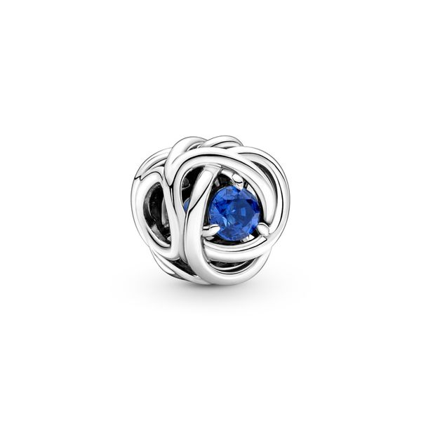 PANDORA 790065C07 Sterling silver charm with princess blue crystal Taylors Jewellers Alliston, ON