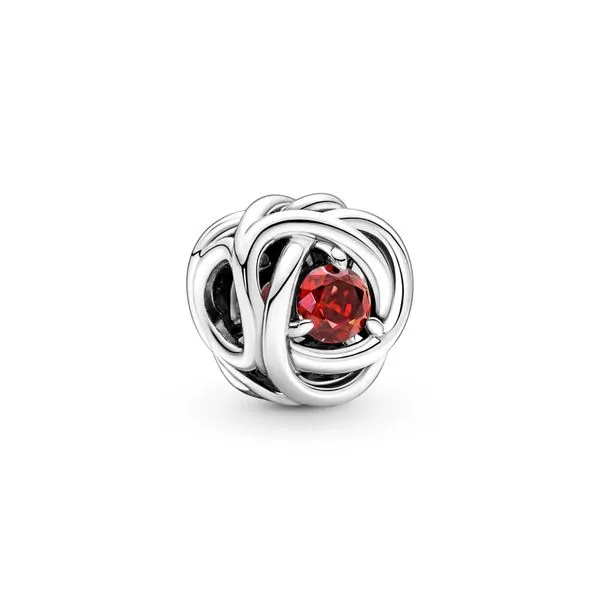 PANDORA 790065C01 Sterling silver charm with true red crystal Taylors Jewellers Alliston, ON