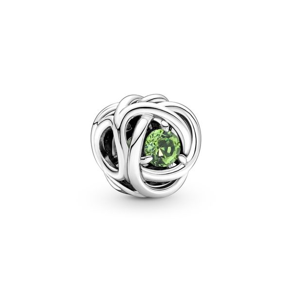 PANDORA 790065C03 Sterling silver charm with spring green crystal charm Taylors Jewellers Alliston, ON