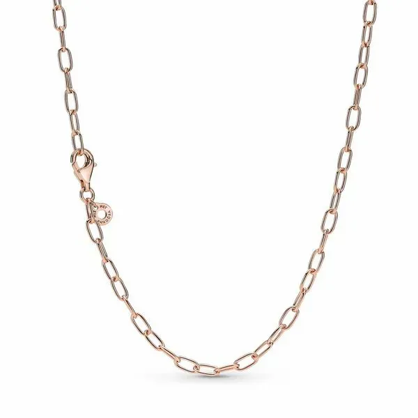 PANDORA 389410C00-50 14k Rose gold-plated link necklace Taylors Jewellers Alliston, ON