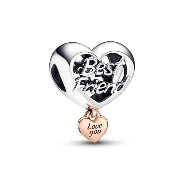 PANDORA 782243C00 Best Friend Sterling Silver And 14K Rose Gold Charm Taylors Jewellers Alliston, ON