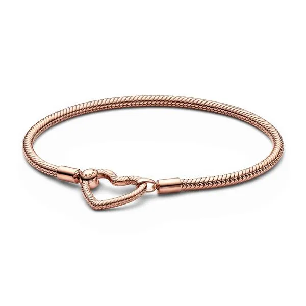 PANDORA 582257C00-18 Snake Chain 14K Rose Gold-Plated Bracelet Taylors Jewellers Alliston, ON