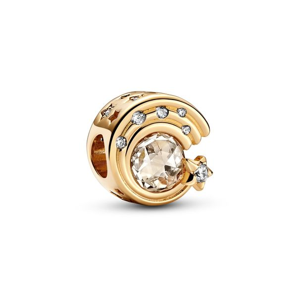 PANDORA 762202C01 Star 14K Gold-Plated Charm With Clear CZ Taylors Jewellers Alliston, ON