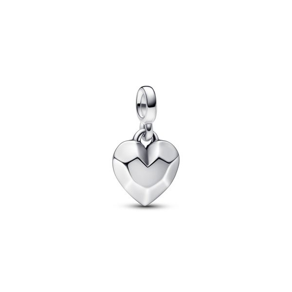 PANDORA 792305C00 Faceted Heart Sterling Silver Mini Dangle Taylors Jewellers Alliston, ON