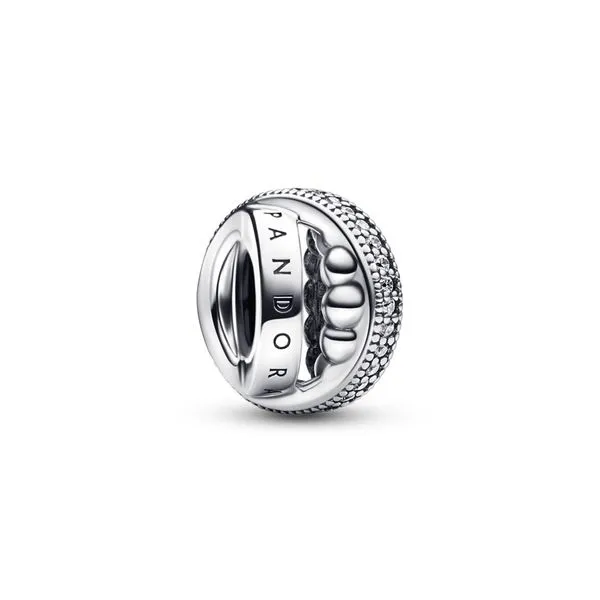 PANDORA 792317C01 Pandora Logo Sterling Silver Charm Taylors Jewellers Alliston, ON