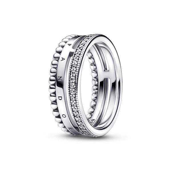 PANDORA 192312C01-52 Pandora Logo Sterling Silver Ring Size 52 Taylors Jewellers Alliston, ON