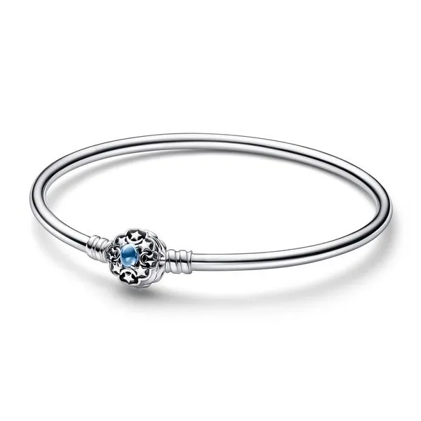 PANDORA 592342C01-17 Disney Aladdin Jasmine Sterling Silver Bangle Size 6.7 Taylors Jewellers Alliston, ON