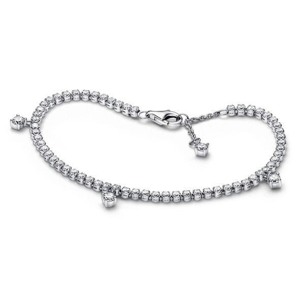 PANDORA 592401C01-16 Sterling Silver Bracelet With Clear Cubic Zirconia Size 6.3 Taylors Jewellers Alliston, ON