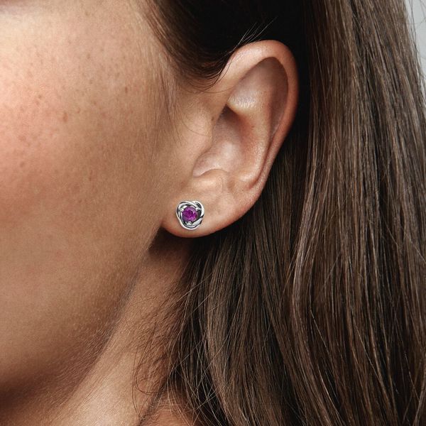 PANDORA 292334C02 Sterling Silver Stud Earrings With Sweet Grape Image 2 Taylors Jewellers Alliston, ON
