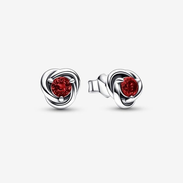 PANDORA 292334C06 Sterling Silver Stud Earrings With Salsa Red Taylors Jewellers Alliston, ON