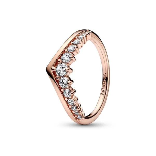 PANDORA 182320C01-56 Wishbone 14K Rose Gold-Plated Ring Taylors Jewellers Alliston, ON