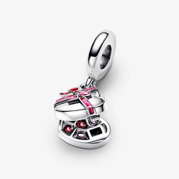 PANDORA 792587C01 Openable Heart Chocolate Gift Box Dangle Charm Image 2 Taylors Jewellers Alliston, ON