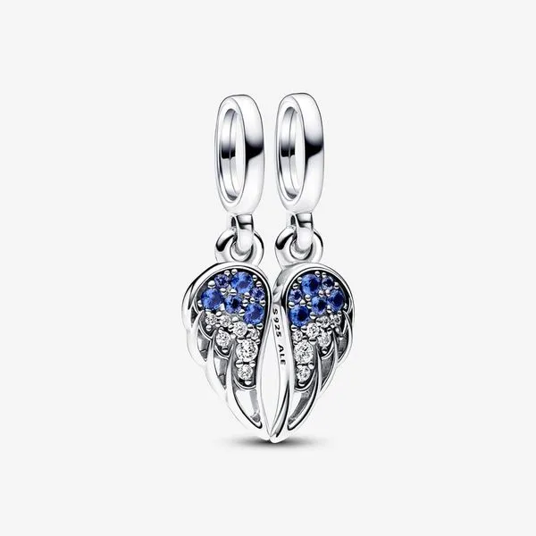 PANDORA 792821C01 Sparkling Splitable Angel Wings Dangle Charm Taylors Jewellers Alliston, ON