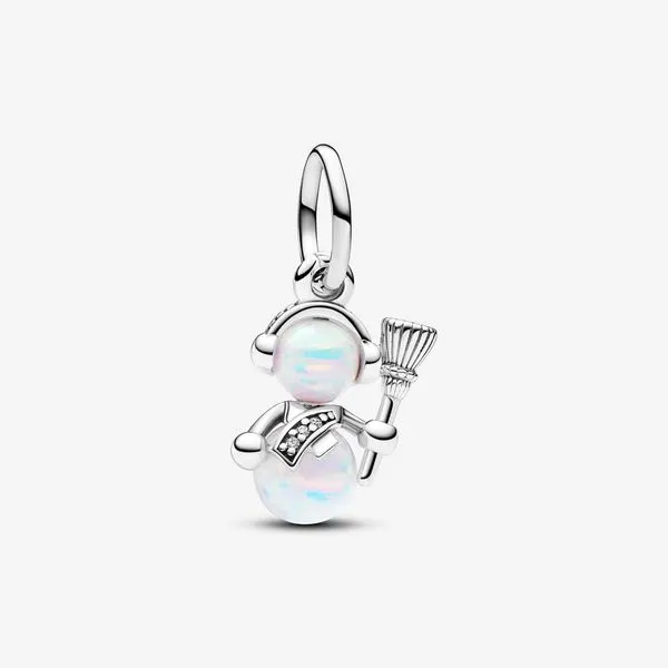 PANDORA 792981C01 Opalescent Snowman Dangle Charm Taylors Jewellers Alliston, ON