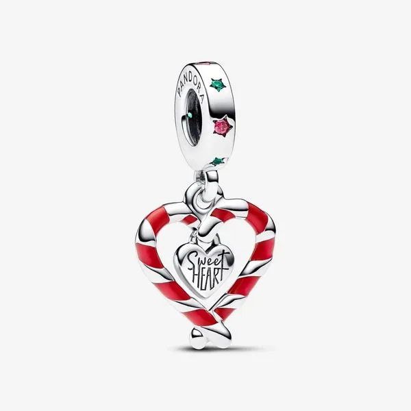 Pandora B802320 2023 Holiday Ornament & Candy Cane Charm Set Image 2 Taylors Jewellers Alliston, ON