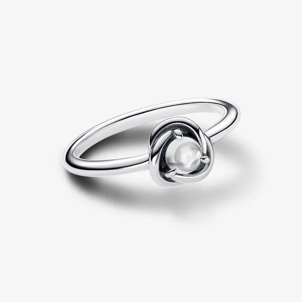 PANDORA 192993C04-54 April Clear Eternity Circle Ring Image 2 Taylors Jewellers Alliston, ON
