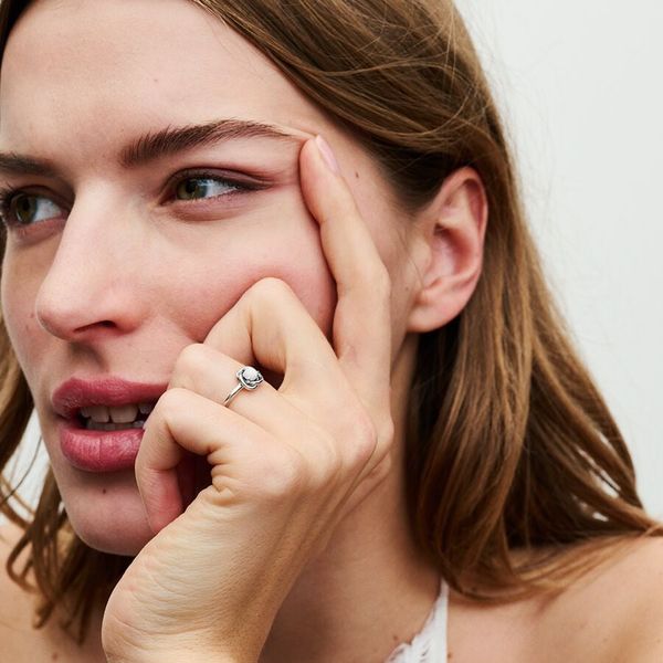 PANDORA 192993C06-54 June White Bioresin Man-Made Mother of Pearl Eternity Circle Ring Image 3 Taylors Jewellers Alliston, ON