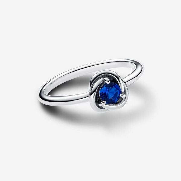 PANDORA 192993C09-54 September Princess Blue Eternity Circle Ring Image 2 Taylors Jewellers Alliston, ON