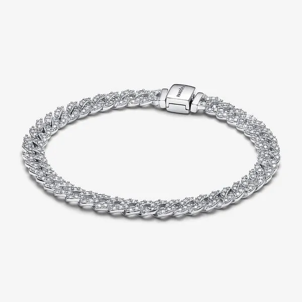 PANDORAS 593008C01-18 Pandora Timeless Pave Cuban Chain Bracelet Taylors Jewellers Alliston, ON