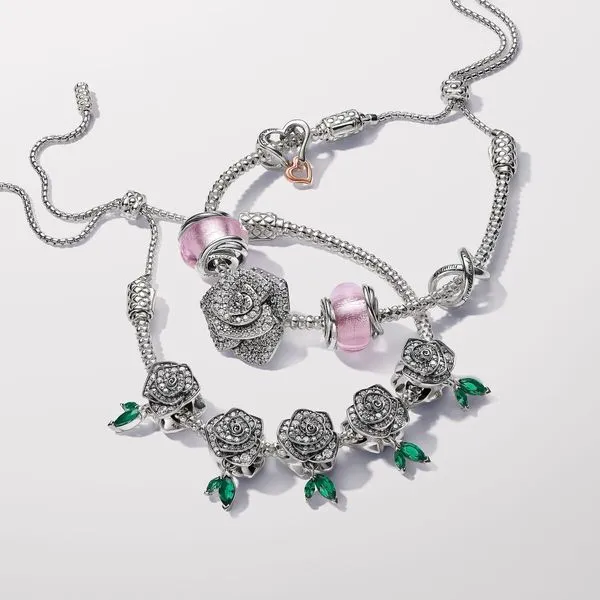 PANDORA 793201C01 Sparkling Rose in Bloom Charm Image 3 Taylors Jewellers Alliston, ON
