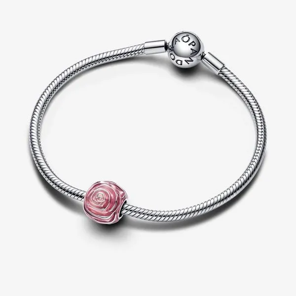 PANDORA 793212C01 Pink Rose in Bloom Charm Image 2 Taylors Jewellers Alliston, ON