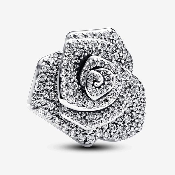 PANDORA 793245C01 Sparkling Rose in Bloom Oversized Charm Taylors Jewellers Alliston, ON
