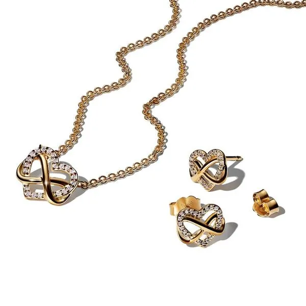PANDORA B802441 Sparkling Infinity Heart Jewellery Gift Set Taylors Jewellers Alliston ON