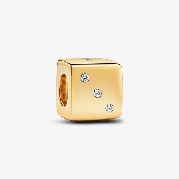 PANDORA 761269C01 Sparkling Dice Charm Taylors Jewellers Alliston, ON