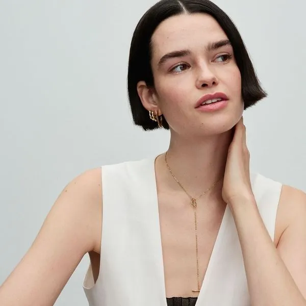 PANDORA 263269C00 Organically Shaped Open Hoop Earrings Image 2 Taylors Jewellers Alliston, ON