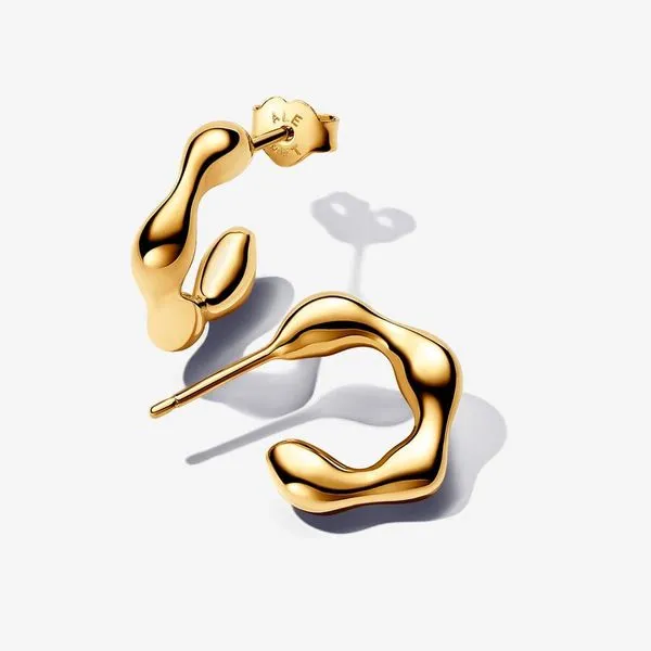 PANDORA 263269C00 Organically Shaped Open Hoop Earrings Taylors Jewellers Alliston, ON
