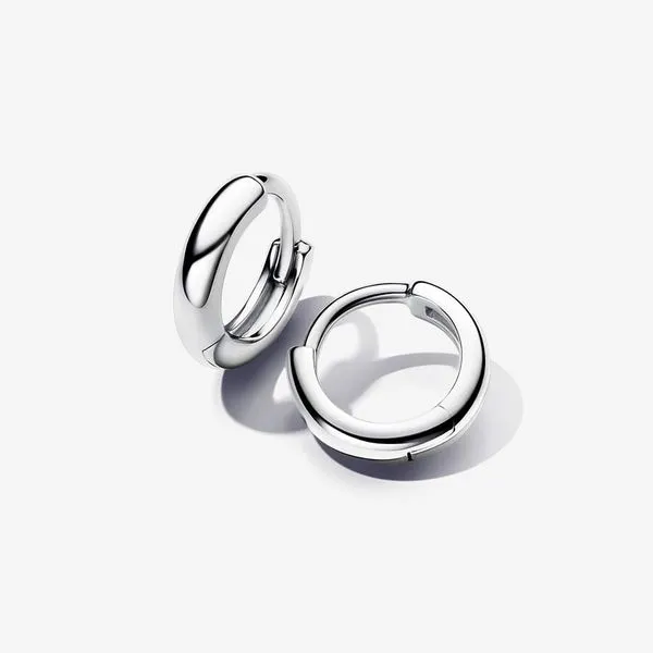 PANDORA 293286C00 Round Huggie Hoop Earrings Taylors Jewellers Alliston, ON