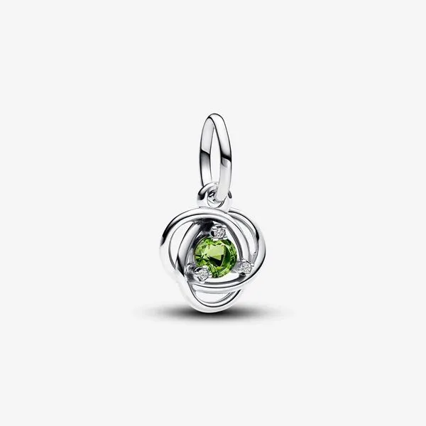 PANDORA 793125C08 August Spring Green Eternity Circle Dangle Charm Taylors Jewellers Alliston, ON