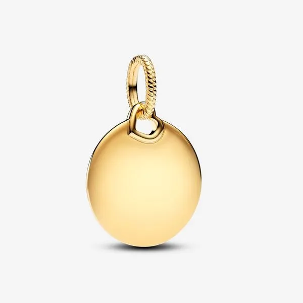 Pandora 368610C00 Engravable Round Tag Dangle Charm Taylors Jewellers Alliston, ON