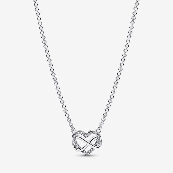PANDORA 392666C01-50 Sparkling Infinity Heart Collier Necklace Taylors Jewellers Alliston, ON