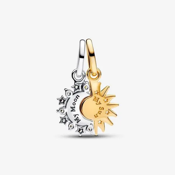 PANDORA 763585C01 Splittable Sun & Moon Dangle Charm Image 2 Taylors Jewellers Alliston, ON