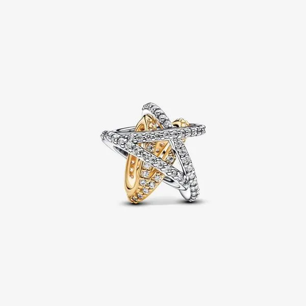 PANDORA 763590C01 Sparkling Crossover Star Charm Taylors Jewellers Alliston, ON