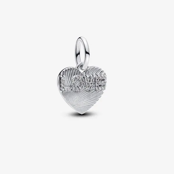 PANDORA 793604C01 Engravable Love Heart Dangle Charm Taylors Jewellers Alliston, ON