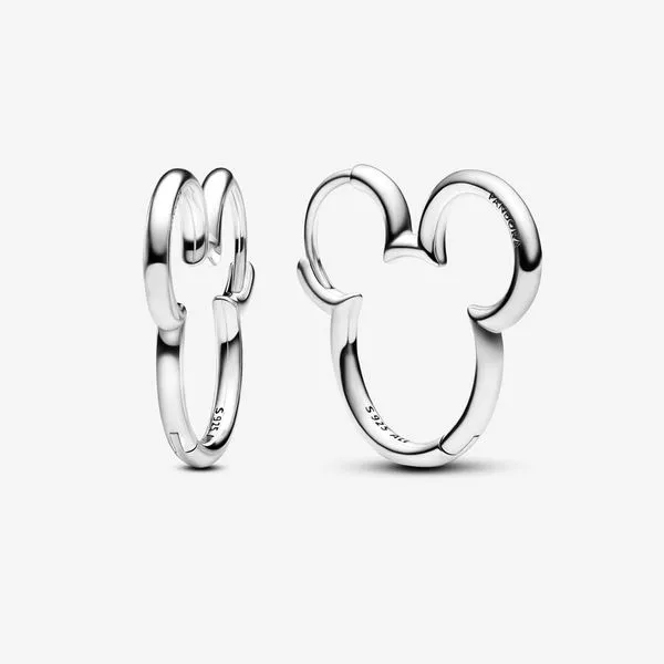 PANDORA 293528C00 Disney Mickey Mouse Silhouette Hoop Earrings Taylors Jewellers Alliston, ON