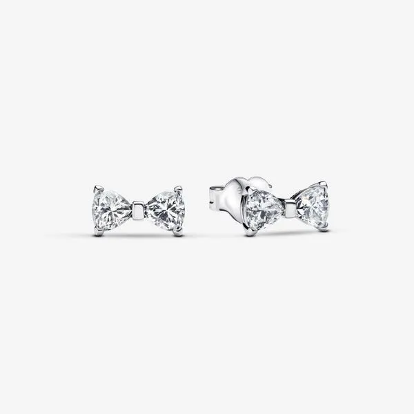PANDORA 293542C01 Sparkling Small Bow Stud Earrings Taylors Jewellers Alliston, ON