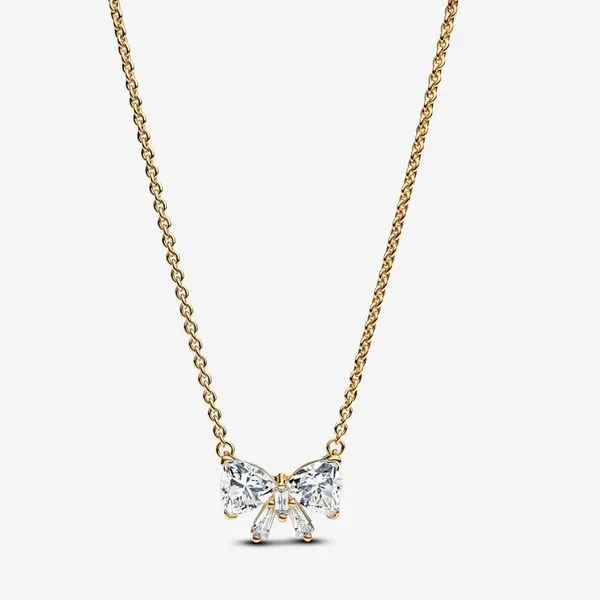 PANDORA 363508C01-45 Sparkling Bow Necklace Taylors Jewellers Alliston, ON