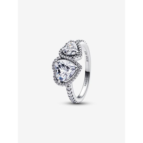 PANDORA 193659C01-54 Sparkling Halo Hearts Ring Taylors Jewellers Alliston, ON