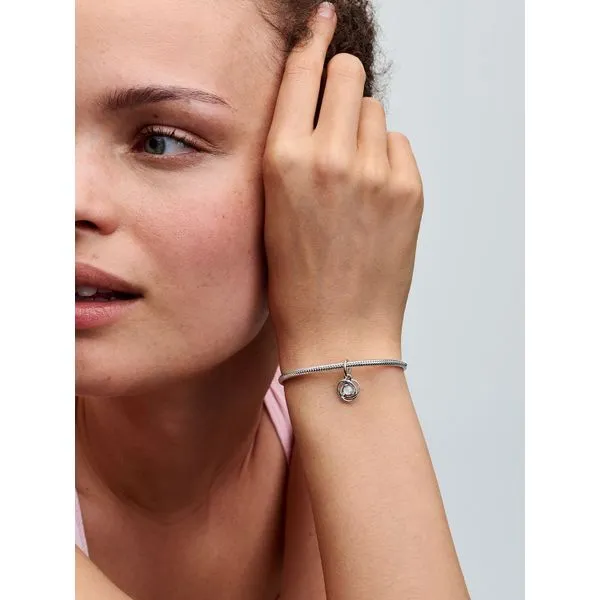 PANDORA 793125C06 June Freshwater Cultured Pearl Eternity Circle Dangle Charm Image 2 Taylors Jewellers Alliston, ON