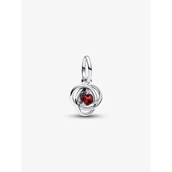 PANDORA 793125C07 July True Red Eternity Circle Dangle Charm Taylors Jewellers Alliston, ON