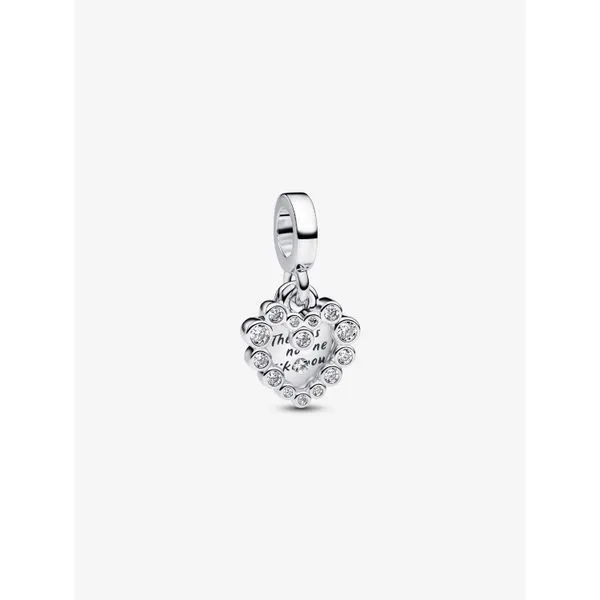 PANDORA 793765C01 Sparkling Heart Double Dangle Charm Taylors Jewellers Alliston, ON