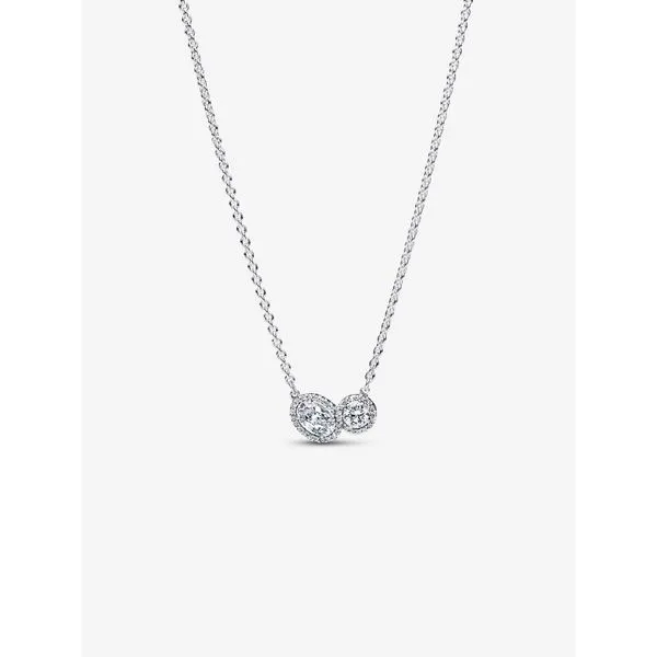PANDORA 393776C01-45 Embracing Halo Necklace Taylors Jewellers Alliston, ON