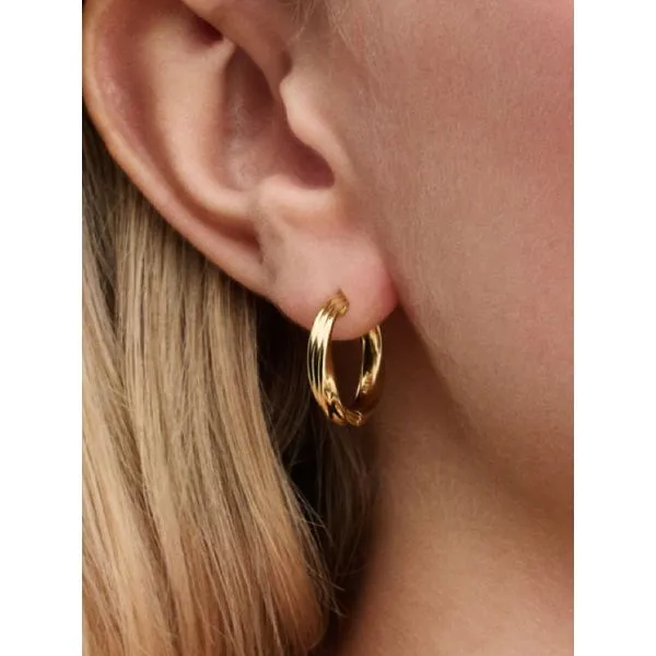 PANDORA 263878C00 Twisted Hoop Earrings Image 2 Taylors Jewellers Alliston, ON