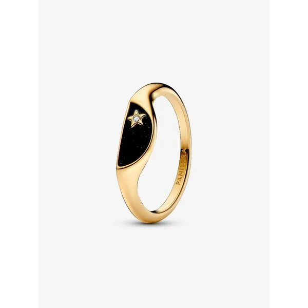 Pandora ME Halved Enamel Signet Ring Taylors Jewellers Alliston, ON