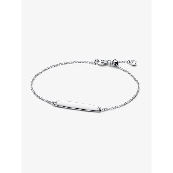 PANDORA 594010C01-18 Engravable Bar Chain Bracelet