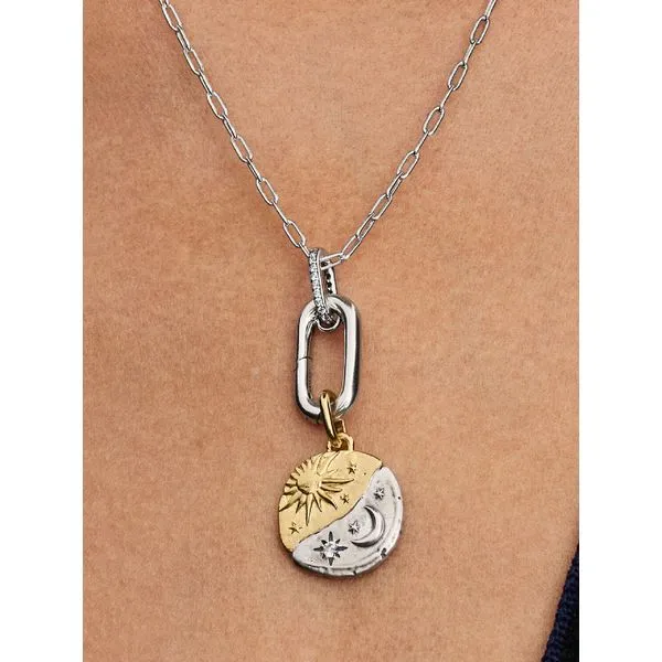 PANDORA 763977C01 Sun and Moon Medallion Charm